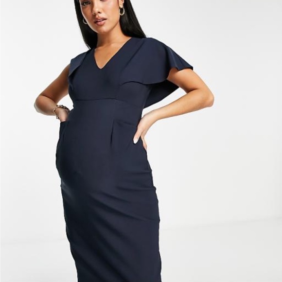 ASOS maternity dress navy size 2 - Picture 4 of 7